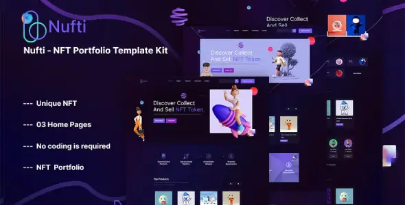 Nufti – NFT Collections Elementor Template Kit